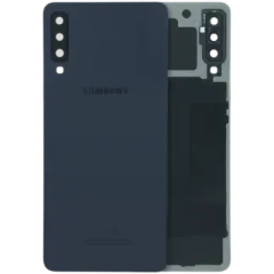 Задня кришка зі склом камери для Samsung Galaxy A7 (A750 / 2018) (Service Pack) (чорний)