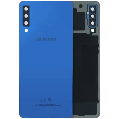 Задня кришка зі склом камери для Samsung Galaxy A7 (A750 / 2018) (Service Pack) (синій)