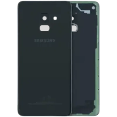 Задня кришка зі склом камери для Samsung Galaxy A8 (A530 / 2018) (Service Pack) (чорний)