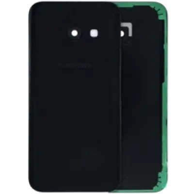 Задня кришка зі склом камери для Samsung Galaxy A3 (A320 / 2017) (Service Pack) (чорний)