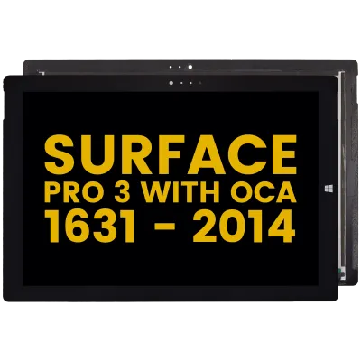 Digitizer With Flex Cable Compatible For Microsoft Surface Pro 3 with OCA (1631) (Refurbished) (Black)