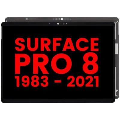 Тачскрін зі шлейфом для Microsoft Surface Pro 8 (1983) (Aftermarket Plus) (чорний)