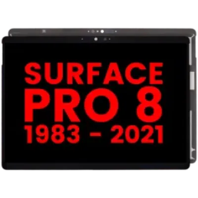 Тачскрін зі шлейфом для Microsoft Surface Pro 8 (1983) (Aftermarket Plus) (чорний)