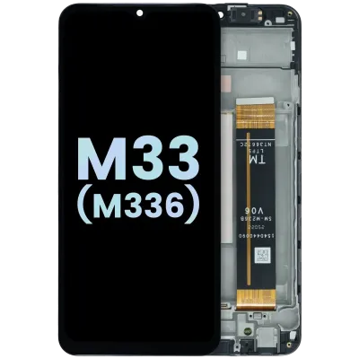Дисплейний модуль (LCD) з рамкою для Samsung Galaxy M33 5G (M336) (Service Pack) (всі кольори)