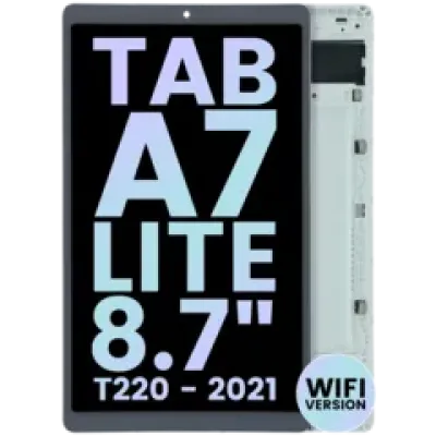 Дисплейний модуль (LCD) з рамкою для Samsung Galaxy Tab A7 Lite WiFi (T220) (Service Pack) (білий)