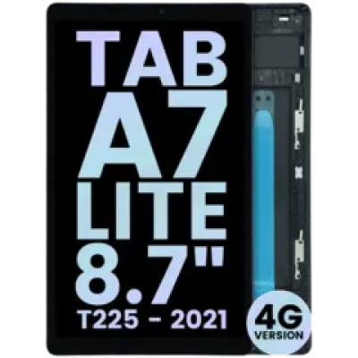 Дисплейний модуль (LCD) з рамкою для Samsung Galaxy Tab A7 Lite 4G (T225) (2021) (Service Pack) (чорний)