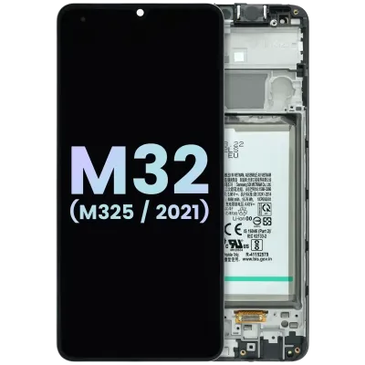 Дисплейний модуль (LCD) з рамкою для Samsung Galaxy M32 (M325 / 2021) (Service Pack) (всі кольори)