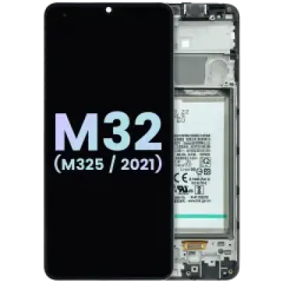 Дисплейний модуль (LCD) з рамкою для Samsung Galaxy M32 (M325 / 2021) (Service Pack) (всі кольори)