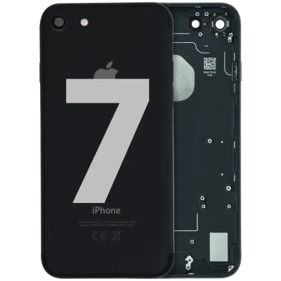 Back Housing For iPhone 7 ( Used OEM Pull: Grade C) (Jet Black)