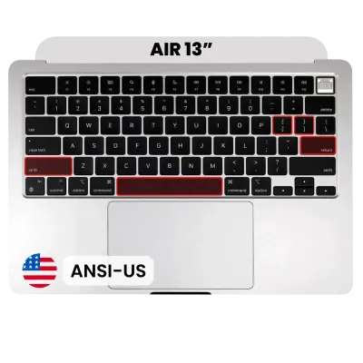 Топкейс з клавіатурою (ANSI US) для MacBook Air 13" A3240 (2025) (OEM New) (сріблястий)