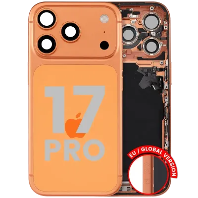 Корпус зі шлейфом зарядки й дрібними деталями (сумісний) для iPhone 17 Pro (EU / Global Version) (Used OEM Pull: Grade A) (Cosmic Orange)