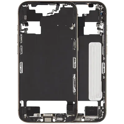 Mid-Frame Housing W/ Charging Port Flex & Small Parts For iPhone Air (US / EU Version) (Used OEM Pull: Grade A) (Light Gold)