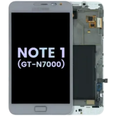 Дисплейний модуль (OLED) з рамкою для Samsung Galaxy Note 1 (GT-N7000) (Service Pack) (білий)