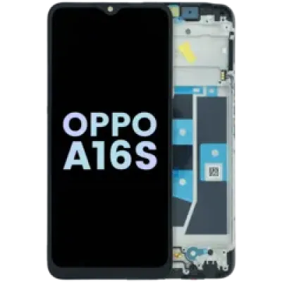 Дисплейний модуль (OLED) з рамкою для OPPO A16s (Genuine) (усі кольори)