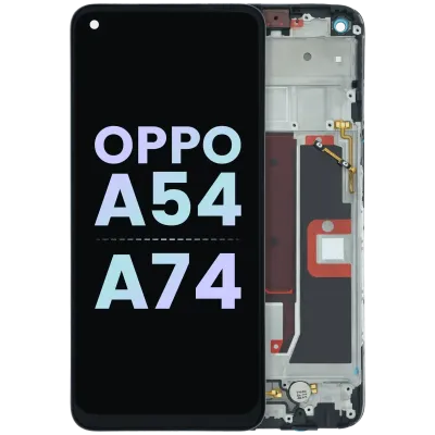 Дисплейний модуль (OLED) з рамкою для OPPO A54 5G/A74 5G (Genuine) (усі кольори)