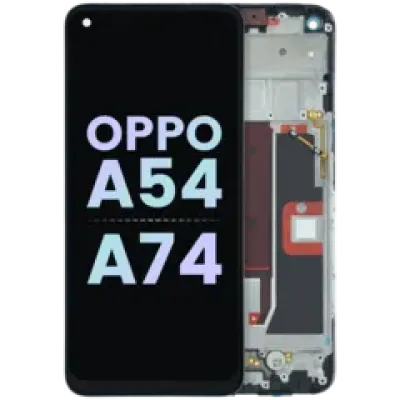 Дисплейний модуль (OLED) з рамкою для OPPO A54 5G/A74 5G (Genuine) (усі кольори)
