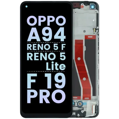 OLED Assembly With Frame For OPPO A94/Reno 5 F/Reno 5 Lite/F 19 Pro (Genuine) (All Colors)