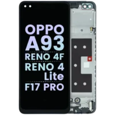 Дисплейний модуль (OLED) з рамкою для OPPO A93/Reno 4 F/Reno 4 Lite/F17 Pro (Genuine) (усі кольори)