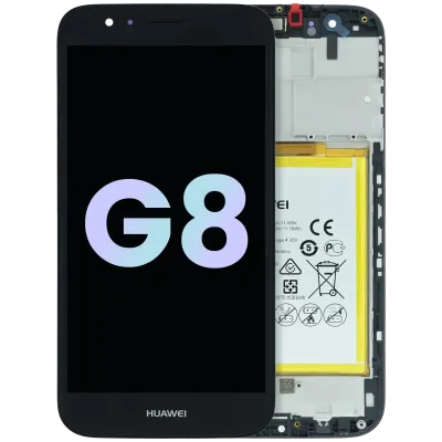 Дисплейний модуль (LCD) з рамкою для Huawei G8 RIO-L01 (Huawei Genuine) (чорний)