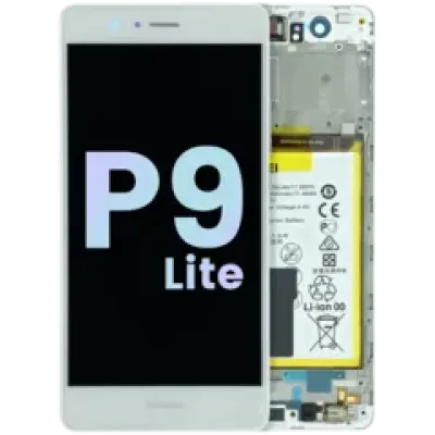 Дисплейний модуль (LCD) з рамкою для Huawei P9 Lite VNS-L21 (Huawei Genuine) (білий)