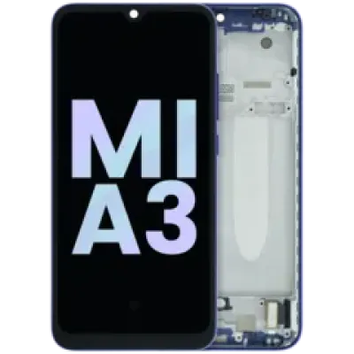 Дисплейний модуль (OLED) з рамкою для Xiaomi Mi A3 M1906F9SH (Genuine) (синій)