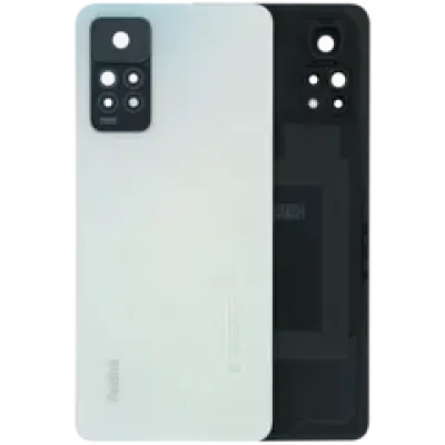 Задня кришка зі скла з склом камери для Xiaomi Redmi Note 11 Pro (Genuine) (білий)