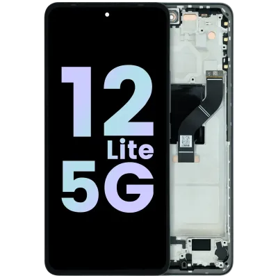 OLED Assembly With Frame For Xiaomi 12 Lite 5G (Genuine) (Black)