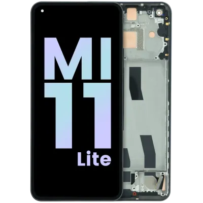 OLED Assembly With Frame For Xiaomi Mi 11 Lite 5G (Genuine) (Black)