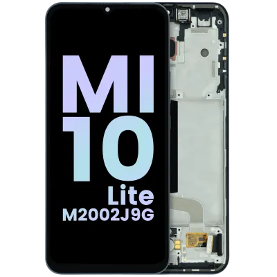 Дисплейний модуль (OLED) з рамкою для Xiaomi Mi 10 Lite M2002J9G (Genuine) (графітовий)