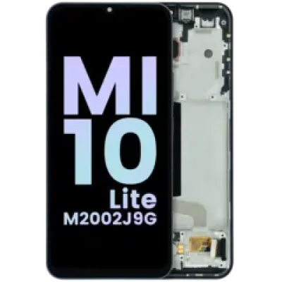 Дисплейний модуль (OLED) з рамкою для Xiaomi Mi 10 Lite M2002J9G (Genuine) (графітовий)