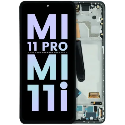 OLED Assembly With Frame For Xiaomi Mi 11 Pro / Mi 11i (Genuine) (Black)