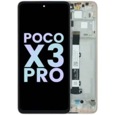 Дисплейний модуль (LCD) з рамкою для Xiaomi Poco X3 Pro (Genuine) (золотий)