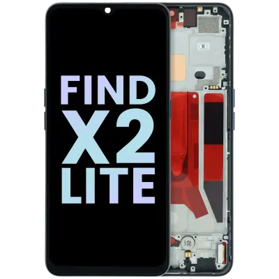 Дисплейний модуль (OLED) з рамкою для OPPO Find X2 Lite CPH2005 (Genuine) (чорний)
