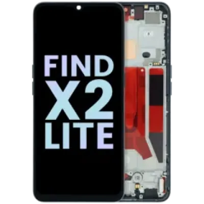 Дисплейний модуль (OLED) з рамкою для OPPO Find X2 Lite CPH2005 (Genuine) (чорний)