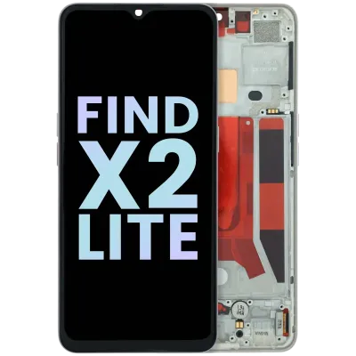 Дисплейний модуль (OLED) з рамкою для OPPO Find X2 Lite CPH2005 (Genuine) (білий)