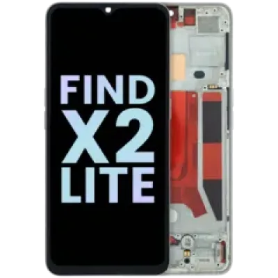 Дисплейний модуль (OLED) з рамкою для OPPO Find X2 Lite CPH2005 (Genuine) (білий)
