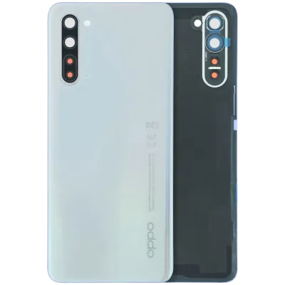 Задня кришка зі скла зі склом камери для OPPO Find X2 Lite CPH2005 (Genuine) (білий)