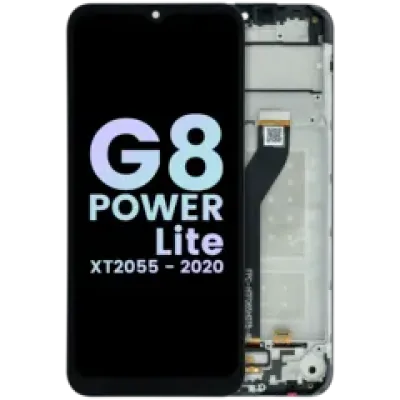 Дисплейний модуль (LCD) з рамкою для Motorola Moto G8 Power Lite XT2055 (Genuine OEM) (всі кольори)
