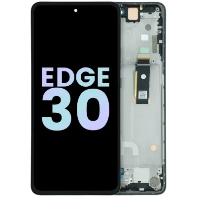 OLED Assembly With Frame For Motorola Edge 30 XT2203 (Genuine OEM) (Gray)