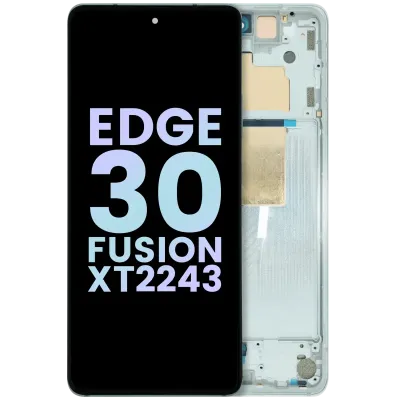 OLED Assembly With Frame For Motorola Edge 30 Fusion XT2243 (Genuine OEM) (White)