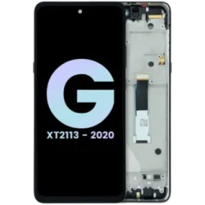 Дисплейний модуль (LCD) з рамкою для Motorola Moto G 5G XT2113 (Genuine OEM) (сірий)