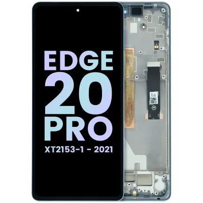 OLED Assembly With Frame For Motorola Edge 20 Pro XT2153 (Genuine OEM) (White)