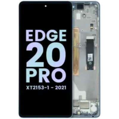 Дисплейний модуль (OLED) з рамкою для Motorola Edge 20 Pro XT2153 (Genuine OEM) (білий)