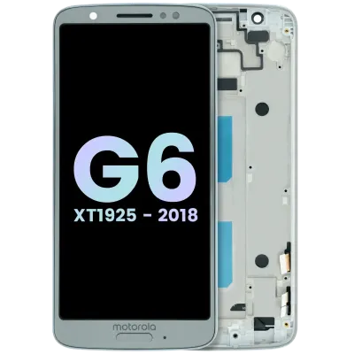 Дисплейний модуль для Motorola Moto G6 XT1925 (Genuine OEM) (LCD) (сріблястий)