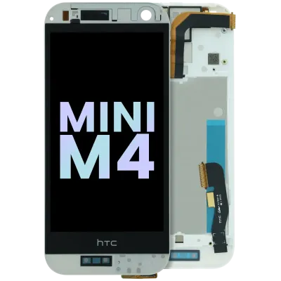 Дисплейний модуль з рамкою для HTC One Mini M4 (Genuine) (сріблястий)