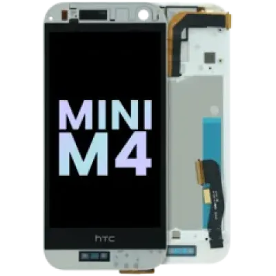 Дисплейний модуль з рамкою для HTC One Mini M4 (Genuine) (сріблястий)