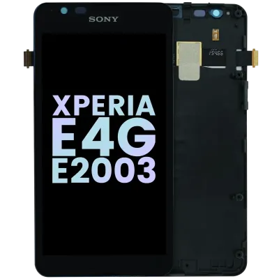 Дисплейний модуль з рамкою для Sony Xperia E4g E2003 (Genuine) (чорний)