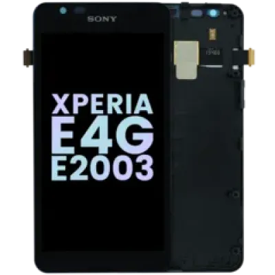 Дисплейний модуль з рамкою для Sony Xperia E4g E2003 (Genuine) (чорний)