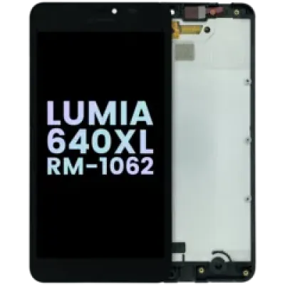 Дисплейний модуль з рамкою для Microsoft Lumia 640XL RM-1062 (Genuine) (чорний)