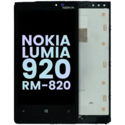 Дисплейний модуль з рамкою для Nokia Lumia 920 RM-820 (Genuine) (чорний)